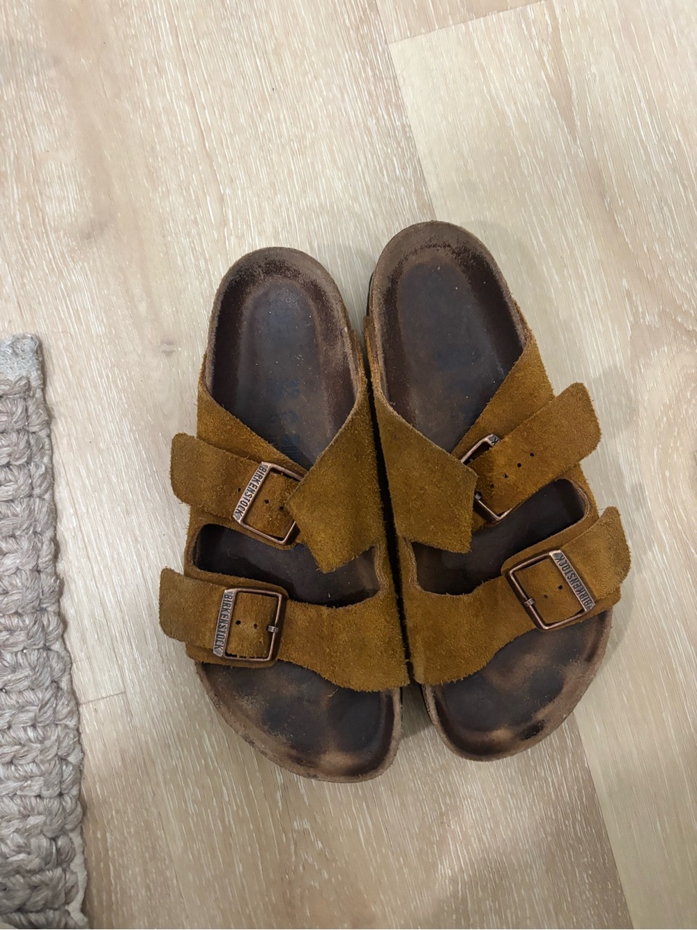 Birkenstock Suede Two-Strap Slide Sandals